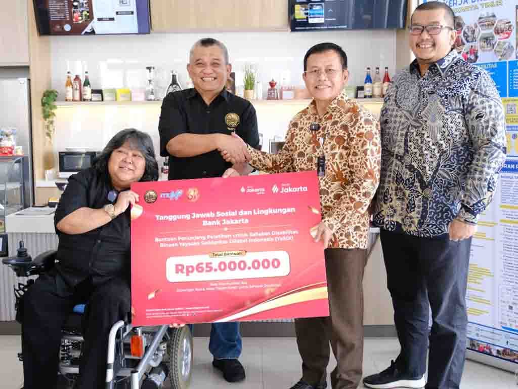 Bank Jakarta Salurkan Bantuan  Untuk Sahabat Disabilitas Binaan YaSDI