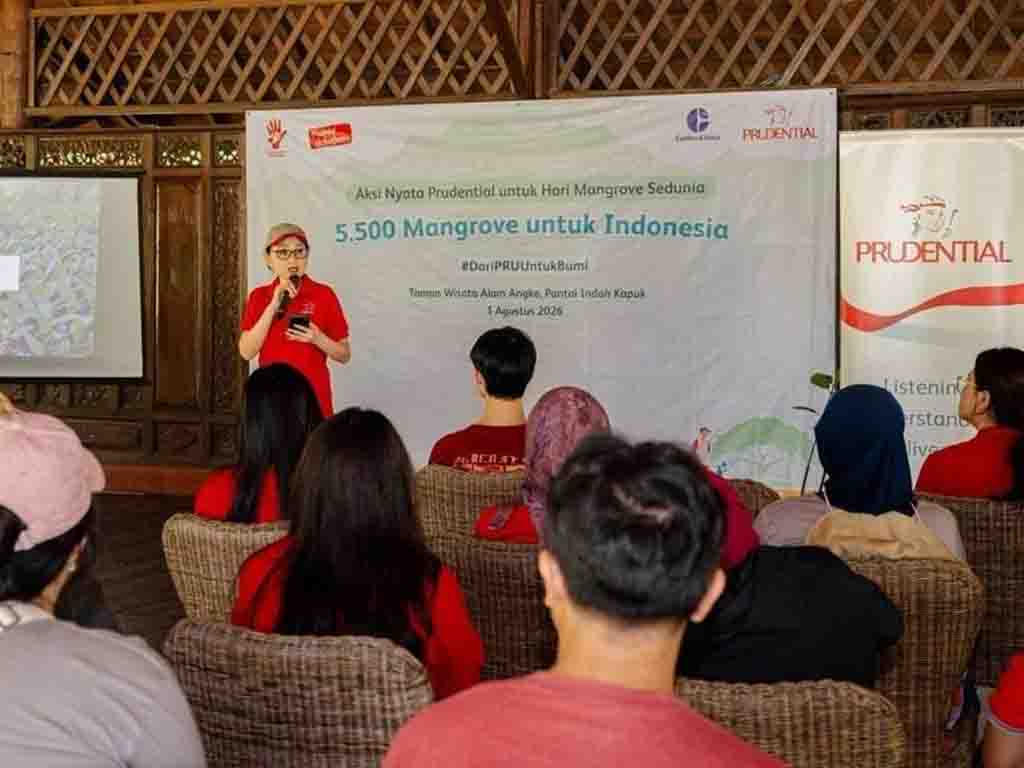 Prudential Indonesia Tanam 5.500 Bibit Mangrove di Pulau Harapan, Kepulauan Seribu